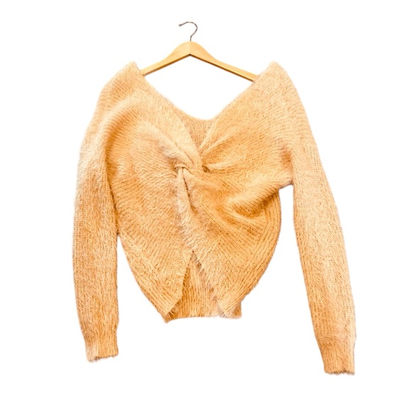 Lulu's Cream V-Neck Sweater - Picture 6 of 8